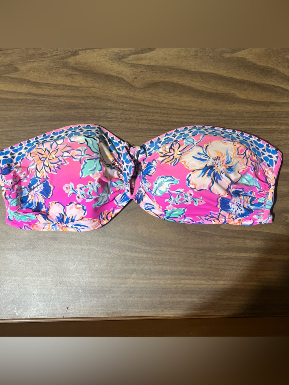 Lilly Pulitzer Last Bud Not Least Agnes Bandeau Swim Top